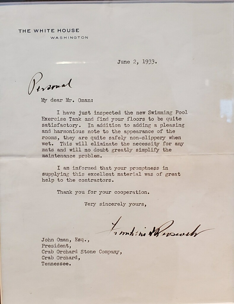 FDR's Thank You Letter to John Oman